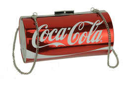Red Coca-Cola Classic Can Barrel Bag with Removable Strap - £28.64 GBP