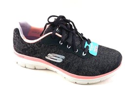 Skechers 149570 Black/Coral Air Cooled Memory Foam Lace Up Sneaker - £57.90 GBP