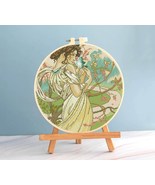 Alphons Mucha Cross Stitch Spring lady pattern pdf Art Nouveau Cross Sti... - $5.29