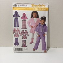 Simplicity 4384 Size 3-8 Child&#39;s Jumper Skirt Jacket and Poncho - $12.86