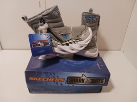 Skechers Shark Bots Cozy Chomper Toddler Boots Size 5 Brand New With Tags &amp; Box - £31.00 GBP