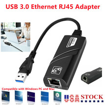 Usb 3.0 Gigabit Ethernet Lan Rj45 1000Mbps Network Adapter For Windows Pc Mac Us - £13.68 GBP