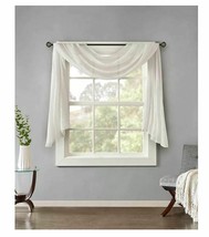 Madison Park Harper 42&quot; x 144&quot; Solid Crushed Sheer Scarf Valance T4102764 - $41.57