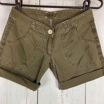 Jezebell 26x10 Straight Fit Cuffed ?Mid Rise Brown Shorts Women - $127.76 MXN