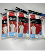 Hanes 777 Men ComfortSoft V-neck Undershirt 3-pack Small White (4 Packs) D1 - £26.96 GBP