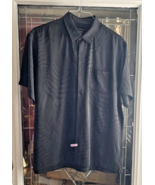 Van Heusen Men&#39;s Hawaiian Shirt XL 17-17.5 Polyester Black - $296.98 MXN