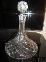 Cut  Crystal 10.5&quot; Ships Decanter with stopper no original box - $275.00