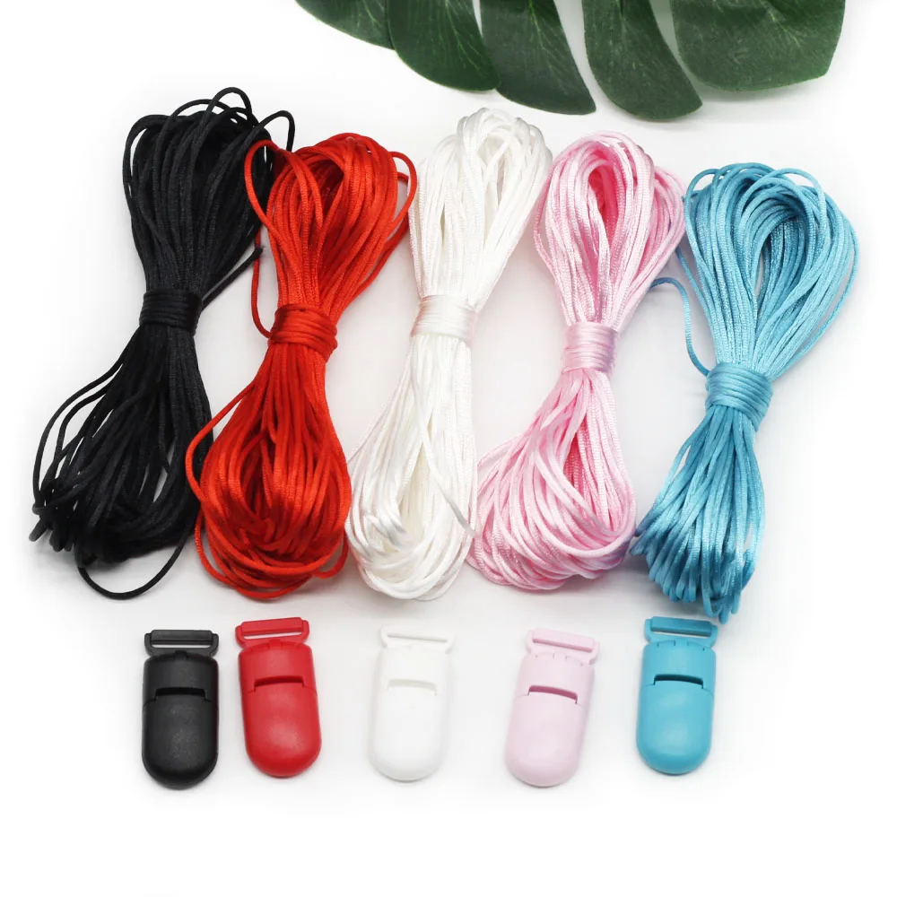Sporting Cute-Idea 10m/lot 1.5mm Colorful Nylon Cord Thread Food Grade Baby Paci - £23.89 GBP