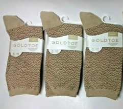 3 Pair GOLDTOE Women&#39;s (PALE KHAKI) Fashion Socks Shoe Size 6-9 BRAND NE... - $295.76 MXN