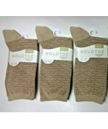3 Pair GOLDTOE Women&#39;s (PALE KHAKI) Fashion Socks Shoe Size 6-9 BRAND NE... - $21.65 CAD