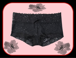 M L Xl Dark Noir Black Floral Lace The Lacie Victorias Secret Shortie Rare Panty - £9.77 GBP