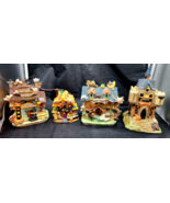 Halloween Haunted PORCELAIN  HOUSES (Lot of 4) Eerie Estates - $38.00