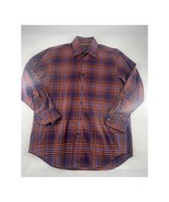 Robert Talbott Shirt Mens Medium Orange Purple Button Up Longe Sleeve Co... - £15.97 GBP