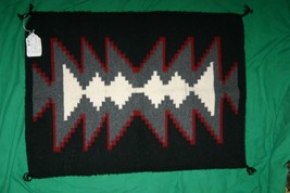 NATIVE AMERICAN INDIAN NAVAJO RUG ZONNIE CHARLEY OOAK FOLK ART SOUTHWEST... - $392.70