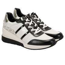 Michael Kors Mabel Trainer Optic Women&#39;s Shoes Color White/Black Size 9.5 M - $123.65
