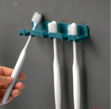 White Wall Mounted Toothbrush Holder Multi-function Organizer - £3.86 GBP