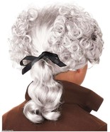 Child Gray 18th Century Peruke Wig Colonial Man Historical President Mr ... - €15,11 EUR
