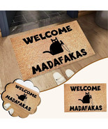 Dark Cat Welcome Madafakas Full Print Doormat Fun Doormat Home Decor Kit... - €18,77 EUR