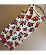Chetta B Apple Print Patterned Shift Dress White Red School Teacher Size 6 - $54.75 CAD