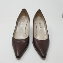 Barney’s New York Heels Vero Cuoio 38.5 Brown Leather Made in Italy - £36.93 GBP