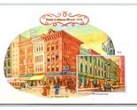 Berghoff Restaurant History Artist Multiview Chicago IL UNP Chrome Postc... - $1.93