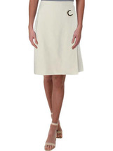 Calvin Klein Womens Petites Grommet Faux Wrap A Line Skirt, Ivory Size 4... - £34.99 GBP