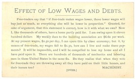 1920 political propaganda labor card free trade vintage ephemera US - €12,05 EUR 1920 political propaganda labor card free trade vintage ephemera US - €12,05 EUR