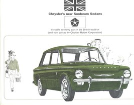 Chrysler Sunbeam Sedan brochure 1965 advertising original auto vintage  - $14.00