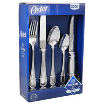 Oster 20 Piece Stainless Steel Flatware and Steak Knife Set - €86,13 EUR