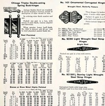 1922 N.T. Bushnell Door Steel Hinges Advertisement Catalogue Hardware DWA20 - $475.72 MXN