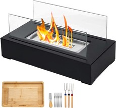 Tabletop Fire Pit With Smores Maker Kit Portable Indoor/Outdoor Mini Small - £33.85 GBP