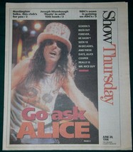 ALICE COOPER SHOW NEWSPAPER SUPPLEMENT VINTAGE 1996 - $24.99