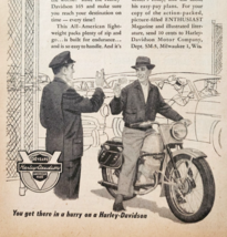 1954 Harley Davidson Motorcycle 165 Advertisement Tek Glide Forks Vintag... - $29.99