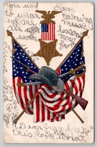 Patriotic Civil War GAR Remembrance Badge Flags To Shenandoah IA Postcard R21 - £5.46 GBP
