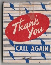 Vtg Strike on Matchbook ~ Thank You Call Again - $94.05 MXN