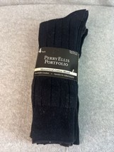 Perry Ellis Portfolio Men&#39;s 4-Pair Dress/Casual Socks Micro poly blend Size 7-12 - £14.57 GBP