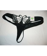 Rue 21 Women&#39;s Mesh Thongs Black Size XS/SMALL Butterfly Front Hot!! NEW - £8.44 GBP