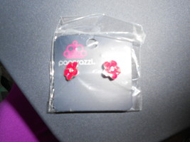 Kid&#39;s Earrings (new) FLOWER - RED PETAL #6 - £4.09 GBP