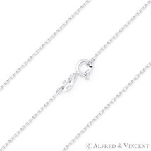 1.1mm Thin D-Cut Anchor Cable Link Chain Necklace in Italy .925 Sterling Silver - £11.45 GBP+