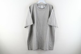 Vintage 90s Streetwear Mens Large Blank Short Sleeve Pocket T-Shirt Heather Gray - £28.09 GBP