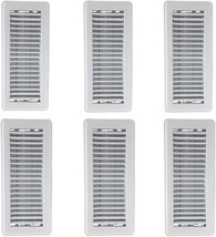 4&quot; X 10&quot; Floor Vent Covers White 6 Pack - Heavy Duty Walka - $78.20