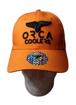 ORCA Coolers Orange Hat Black Embroidered Baseball Cap Hat Snapback NEW - £14.35 GBP