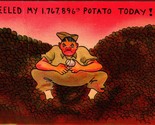 Military Comic Peeled My 1,767,896 Potato Today WWII Linen Postcard - $5.31