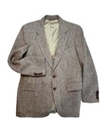 Harris Tweed Jacket 42R Mens VTG Brown Fleck Herringbone Canterbury Blaz... - £43.93 GBP