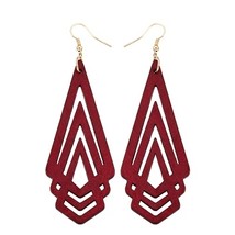 3 PCS Hollow Triangle Jewelry, Metal Color:Wine Red - £5.79 GBP