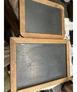 Antique 9&quot;x7&quot; Slate/Wood  &amp; 11 X 8 Metal 2 Sided School House Chalkboards - $39.99