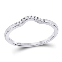 10k White Gold Round Diamond Contoured Solitaire Enhancer Wedding Band 1... - $2,233.75 MXN