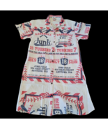 Flour Sack Dress Baseball Junk Vintage Look Feed Sack Garden Hippie Boho... - $59.35