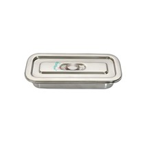 Catheter Tray with Cover Stainless Steel 8” (L) x 3” (W)x 1.5”(H) FREE... - £25.03 GBP