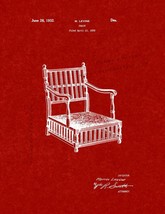 Chair Patent Print - Burgundy Red - £6.20 GBP+